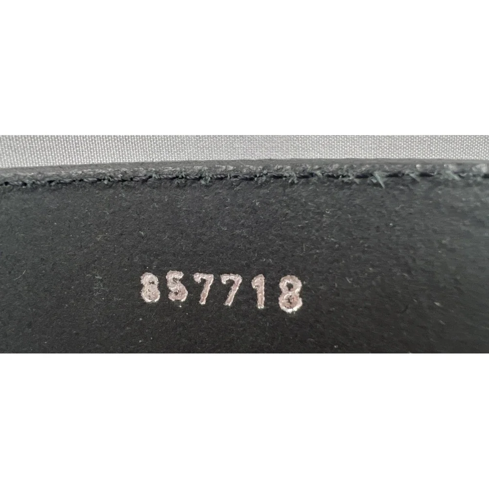 Bullhide Thick Sturdy Mens Black Leather Belt Size 48 Silver Buckle Made in USA